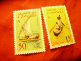 2 Timbre Arh. des Comores colonie franceza 1964 , val. 30fr si 15fr, Nestampilat