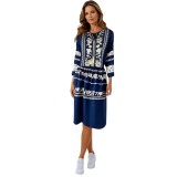 Rochie dama casual RL25 albastru , marimea XL