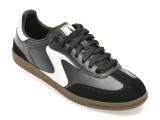 Pantofi sport SKECHERS alb-negru, 185232, din piele naturala