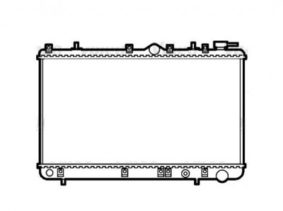 Radiator racire Hyundai PONY/EXCEL, 09.1989-09.1994, motor 1.3, 49 kw; 1.5, 53/61 kw, benzina, cutie manuala, cu/fara AC, 578x335x26 mm, aluminiu bra foto