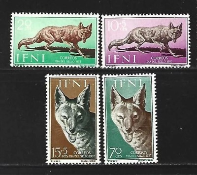 IFNI-ZIUA TIMBRULUI 1957-Fauna-Serie completa de 4 timbre Michel 167-170-MNH foto