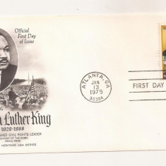P7 FDC SUA- Martin Luther King -First day of Issue, necirc. 1979
