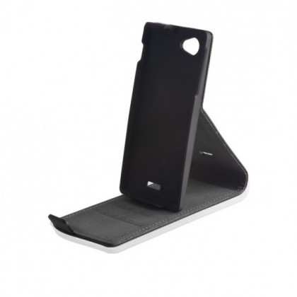 Husa piele Stand LG L70 Slim Flip Negru