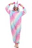 PJM138-100 Pijama pufoasa intreaga cu model unicorn si stelute, M, M/L, S/M, XL