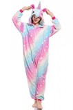 PJM138-100 Pijama pufoasa intreaga cu model unicorn si stelute