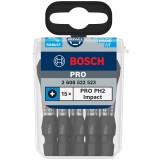 Bosch PRO Impact - Set capete de insurubare profil PH2 15 bucati