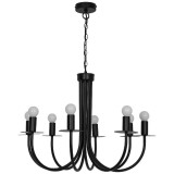 Cumpara ieftin Candelabru GoodHome Mashatu, negru, surse 8 x (E14), IP20