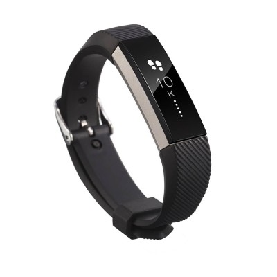 Curea Bratara pentru Fitbit Alta/Fitbit Alta HR, cu catarama, marimea L, Negru foto