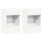 Comode de perete cu lumini LED pentru TV, 2 buc., alb, 40x30x60,5 cm