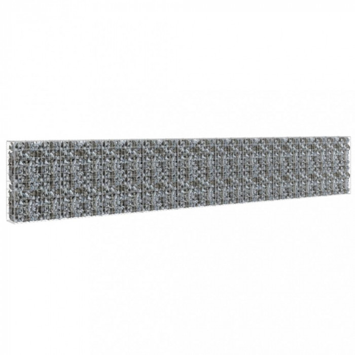 Gabion perete cu capace, 600 x 30 x 100 cm, oțel galvanizat