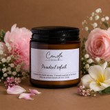 Paradisul &icirc;nflorit lum&acirc;nare parfumată din ceară naturală de soia &icirc;n sticlă ambră