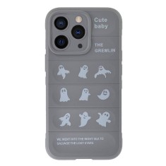 Husa compatibila cu apple iphone 14 pro max, personalizata shockproof rugged, camera protect, gri foto