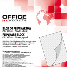 Rezerva Hârtie Pentru Flipchart, 70g/mp, 65x100cm, 20coli/top, Office Products - Caroiata