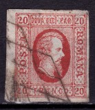 Cumpara ieftin ✅ RO 1865 ,LP 17 ,&quot;Al.-Ioan Cuza in oval &quot;, 20 par rosu , stampila gratar