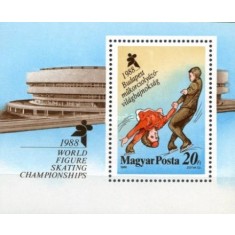 Ungaria 1988 - C.M. patinaj artisitic, colita neuzata