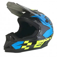 Casca Moto Cross/ATV , culoare negru/galben/albastru