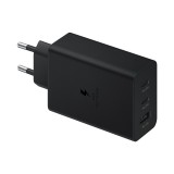 Incarcator Retea EP-T6530NBEGEU Fast-Charge 100-240V 1x USB-C 65W 1x USB-C 25W 1x USB-A 15W pentru Samsung, Negru,Blister