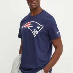 Nike tricou din bumbac New England Patriots barbati, culoarea albastru marin, cu imprimeu, N199-41S-8K-CLH