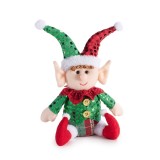 Figurina Elf Baietel textil multicolor 14x7x24 cm
