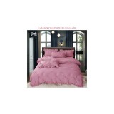 Cumpara ieftin Lenjerie de Lux cu Pliuri si Volan, 6 Piese pentru Pat Dublu - PUC139