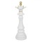 Piesă Decorativă șah Model Regina, Alb cu Detalii Aurii, 36cm, Polirasina