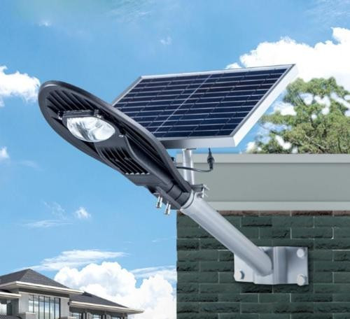 Stalp iluminat exterior panou solar proiector LED 30w suport prindere |  Okazii.ro