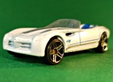 Dodge Concept Car Hot Wheels Chrysler 1997 vintage, Malaezia. Diecast, 1:64, alb sidef metalică inscripționată decapotabilă interior albastru X