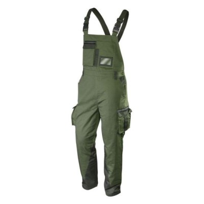Pantaloni de lucru cu pieptar, salopeta, model Camo, maslin, marimea L/52, NEO GartenVIP DiyLine foto