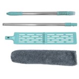 Mop flexibil, dimensiuni 97-133 cm, cu maner extensibil, din metal si microfibra, gri