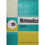 Ion D. Ion - Matematica - Algebra, manual pentru clasa a XII-a (editia 1988)