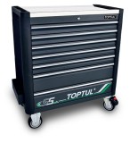 Dulap scule Toptul echipat 340 piese; 7 sertare