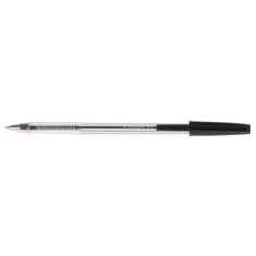 Set 20 Pixuri fara Mecanism, Scriere de 0.7 mm,Transparent cu Capac si Clip de Prindere, Negru, Pixuri Q-CONNECT Cristal,Pixuri cu Capac, Accesorii Bi foto