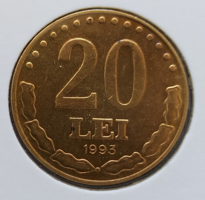 Monedă 20 lei 1993 (#2) foto