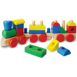 Trenulet din lemn de stivuit Melissa and Doug 572, Melissa &amp; Doug