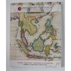 BRISCADIEU BORDEAUX - MAISON DE VENTES AUX ENCHERES - VOYAGES , BIBLIOPHILE , MANUSCRITS et AUTOGRAPHES , CATALOG DE LICITATIE , 13 IUNIE , 2020