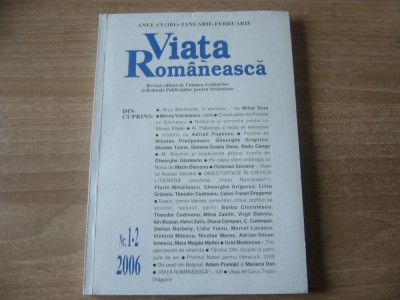 Revista Viata Romaneasca nr. 1-2/2006 foto