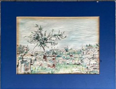 Tablou / lucrare tehnică mixtă, Nicoleta RACIKOVSKI COSTIN, 28 x 20 cm suprafata lucrata, paspartu, arta romaneasca contemprana, artist roman