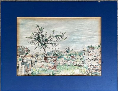 Tablou / lucrare tehnică mixtă, Nicoleta RACIKOVSKI COSTIN, 28 x 20 cm suprafata lucrata, paspartu, arta romaneasca contemprana, artist roman foto