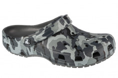 Papuci flip-flop Crocs Classic Printed Camo Clog 206454-0IE gri foto