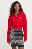 Tommy Jeans cardigan din amestec de lana culoarea rosu, DW0DW19886