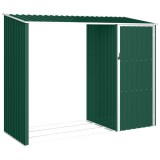 Cumpara ieftin Sopron gradina lemne de foc, verde, 245x98x159 cm otel zincat