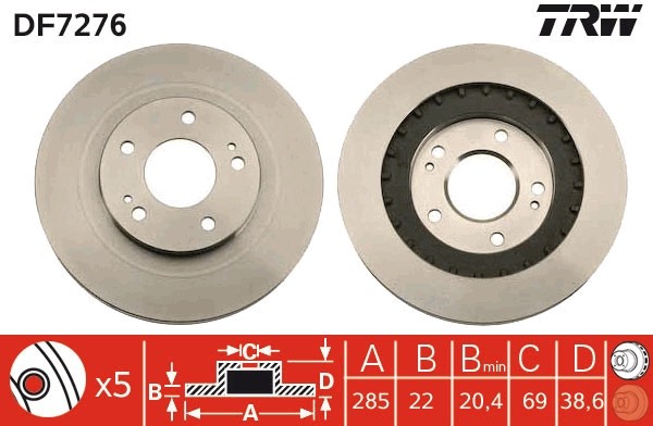 TRW DF7276 Disc frana