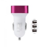 Incarcator Auto 12V cu 3 Porturi USB 5V JL2801 Div. Culori