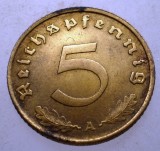 7.269 GERMANIA 5 REICHSPFENNIG 1937 A