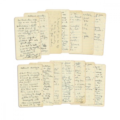 Mircea Eliade, Reflecții, g&amp;acirc;nduri, observații, 14 file manuscris - D foto