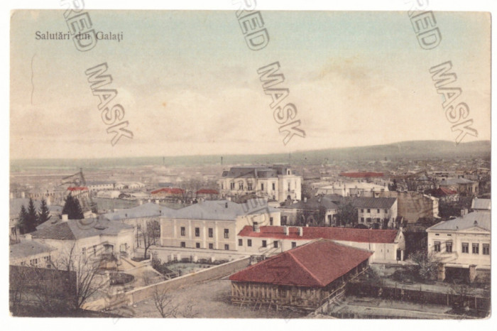 1599 - GALATI, panorama, Romania - old postcard - unused