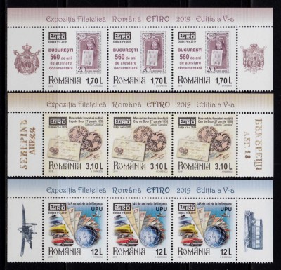 ✅RO 2019 LP 2254 &amp;quot;EFIRO 2019&amp;quot; - straif de 3 + tabs ,MNH foto