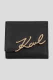 Karl Lagerfeld portofel de piele K.SIGNATURE culoarea negru, A3W32019