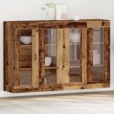 vidaXL Cabinete montate pe perete 2 pcs Lemn vechi 69.5x34x90 cm Lemn prelucrat