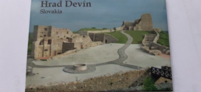 XG Magnet frigider - tematica turistica - Slovacia Cetatea Devin 2 foto